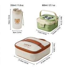304 Stainless Steel Lunch Box, Bento Box Adult, Cute Microwavable Lunch Containers, Leakproof Snack Containers With Lids, Travel Food Containers, Portable Lunch Bowls With Handle, Bento Snack Box With Utensils For School Student - Multicolor - View 31