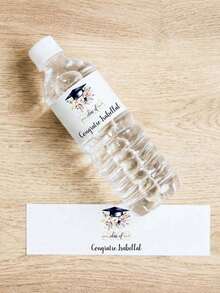 1/10/20/30pcs Premium Custom Class Of 2026 Graduation Water Bottle Labels, Thick Durable High-Grade Waterproof Vinyl Personalized Name Grad Cap & Floral Design Stickers, Fade-Resistant Easy Peel & Stick Party Decor, Perfect For Graduation Party, Commencement, Open House, Birthday & Holiday Celebration Supplies (Bottle NOT Included) - Multicolor - View 6
