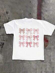 Camiseta de Mujer Urban Sense con Elegantes Lazos Rosados, 100% Algodón, Ajuste Cómodo, Regalo para el Día de la Madre CJ7D Adecuado como regalo. playera de mujer. blusas>elegantes. boho chic,Top de mujer suave, transpirable y cómodo, ideal para primavera, verano y otoño, perfecto para vacaciones, viajes y uso diario. - Blanco - Ver 7