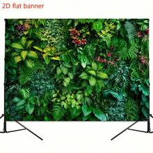 2D Flat Banner1 Piece Natural Green Forest Photography Backdrop, Wall Hanging Living Room Bedroom Office Home Decor Room Decor Party Decor - Multicolor - View 5