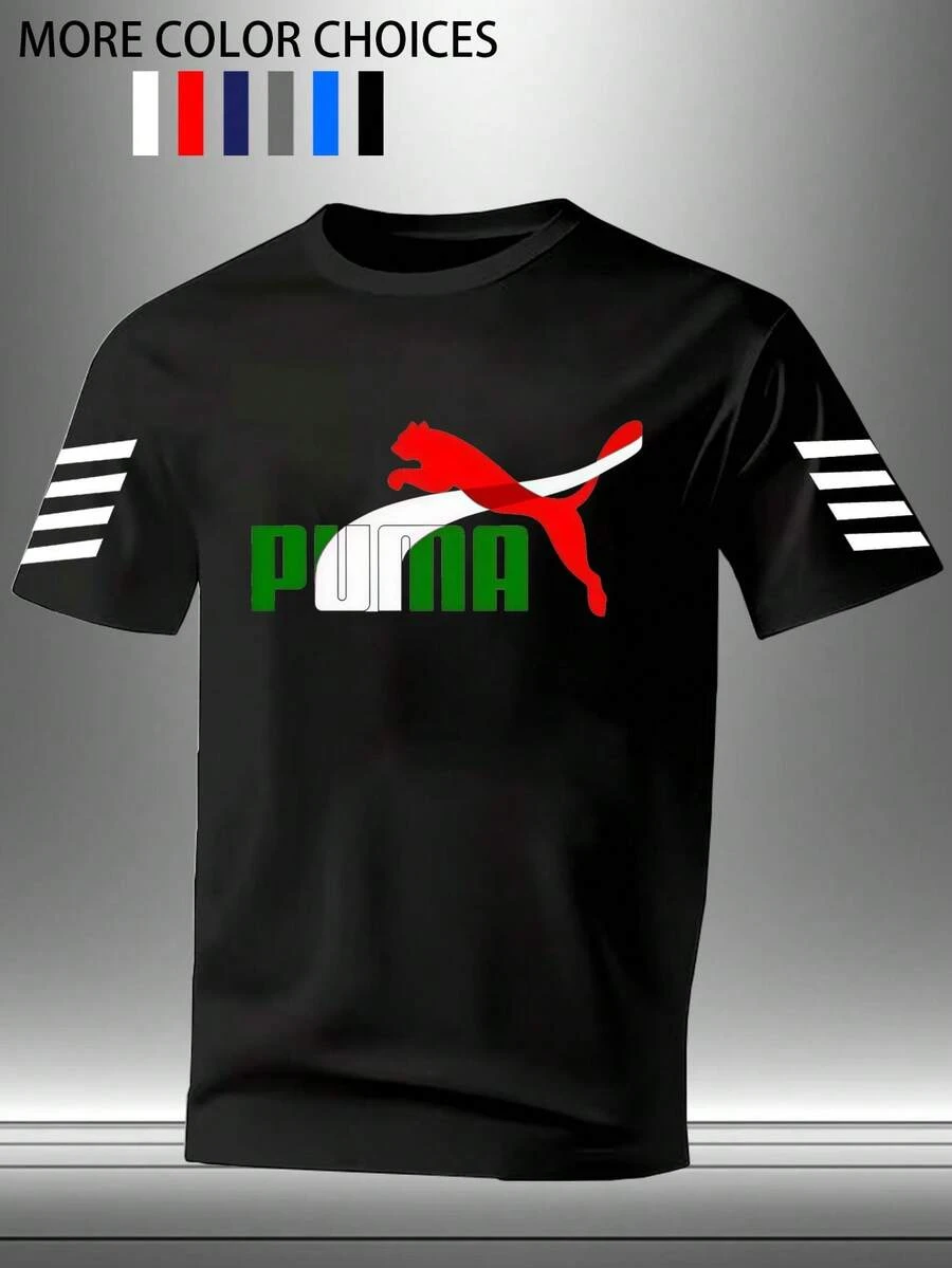 Men's Hardcore New Year's Short Sleeve T-Shirt | Men's Crew Neck Short Sleeve T-Shirt | Multiple Colors Available: Blue, Green, Red, Black, Color Block, Stripes - 2 - 查看 1