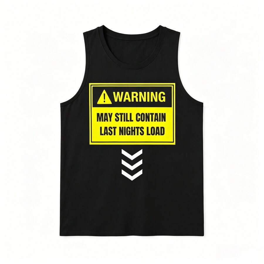 Funny Rude Dirty Inappropriate Tank Tops For Men, Novelty Humor Party Sleeveless Top - Black - View 1