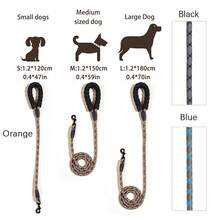 1pc Nylon Glow-In-The-Dark Dog Leash With Foam Handle, Multi-Size Pet Walking Lead, Suitable For Small, Medium And Large Dogs - Multicolor - View 3