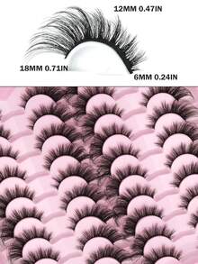20 Pairs Of Thick False Eyelashes, Fluffy And Curled, Thick Eyelash Extension Makeup - View 5