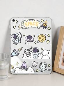 1 ốp lưng TPU mềm với hình gấu phi hành gia hoạt hình và họa tiết chữ cái, tương thích với iPad 10.2/10.5/Air4/Air5/10.9/Pro 11"/thế hệ thứ 10/Air 11-In.(M2)-2024/Pro11-In.(M4)-2024/ Air 11-Inch (M3) 2025/ (A16) 11 Inch thế hệ thứ 11 2025/ Air7(M3)2025 (11-Inch)/ Air 8(M4)2026(11-Inch)/ Mini1/2/3/Mini4/Mini5/Mini6/Mini7/Air/Air2/9.7/ Galaxy Tab A7 10.4 Inch/A8, vỏ bảo vệ máy tính bảng TPU mềm siêu mỏng, nhẹ, không bao gồm bút. - nhiều màu - Xem 2