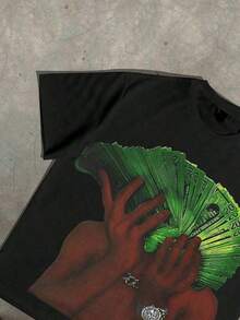 short-sleeve100% algodón CHASING PAPER, Money, patrón Y2k... Las camisetas 100% algodón presentan un diseño juvenil y moderno.Llegan y son perfectos para ropa casual y estilo urbano.Son excelentes regalos para amigos y familiares.Camisetas de cerveza, camisetas divertidas, camisetas para papá, camisetas de Dios, camisetas de alienígenas.100% Cotton - Negro - Ver 5