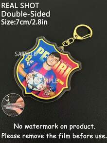 Barca Keychains, Lamin Yamal, Fermin, PEDRI, RAPHINHA, Football Fans Merchandise, Football Keychains, Car Key Chains, Bag Charms, Collectible Pendants, Party Favors, Birthday Gifts - Multicolor - View 10