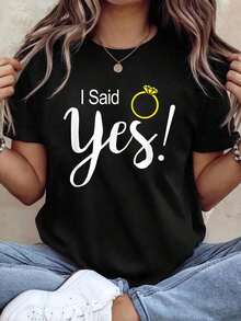 I Said Yes, Future Wife, Engagement Shirt - 黑色 - 查看 1