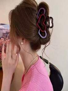 Elegant Retro High-End Chic Summer Heart-Shaped Hair Clip, Suitable For Daily, Casual, Outing, Party, Beach, Travel, Ideal Gift For Girlfriend, Valentine's Day, Mother's Day, Halloween, Christmas - Heart-shaped Hair Clip - View 4