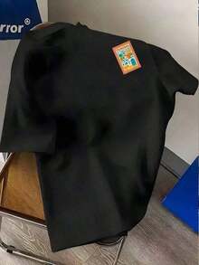 Summer Tops. Tunisian Urban Style Summer T-Shirts. Men's T-Shirt With Tunisia Design – Reversible, Made Of Lightweight Polyester, Ideal For Travel And The Beach, Perfect For Everyday Wear, Urban Style. Easy-Care Cotton T-Shirt, Summer Set. Cotton T-Shirt, Festival - Black - View 2