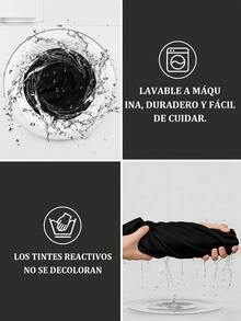 Pantalones de trabajo ajustados y acortados de color liso que ceñen la cintura - Negro - Ver 10