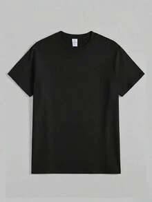 Suave Conjunto para el Día de la Madre, Camiseta de Manga Corta para Mujer  100% Algodón, Estilo Comida y Vacaciones, 100% Algodón Puro, Corte Holgado, Estampado Decorativo de Ostras y Rayas de Limón, Transpirable y Absorbente de Sudor, Camiseta de Playa de Verano para Mujer Adulta, Estampado de Letras, Tejido Transpirable, Adecuada para la Temporada de Regreso a Clases, Ideal para Uso al Aire Libre, Regalo Perfecto. Breathable Cotton Tee, All Match Vintage Top Short, blusas casuales, playeras de mujer algodon - Negro - Ver 2