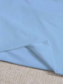 Top corto de tirantes delgado unicolor - Azul - Ver 4