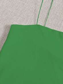 Top corto de tirantes delgado unicolor - Verde 2 - Ver 4
