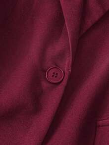 Blazer casual de unicolor para mujer - Burdeos - Ver 3