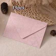 30/15/10/5pcs Wood Grain Pink Envelope & Letter Paper Set, Vintage Chinese Style Special Paper For Wedding Invitations, Greeting Cards, Postcards, Envelopes. Random Pattern. Back To School Season. Wedding Invitations - Multicolor - View 10