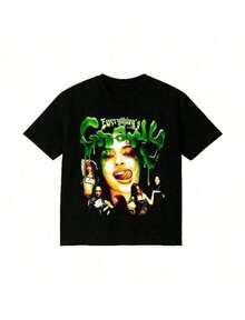 Katseye Gnarly Music Tour T-Shirt, Women's Blouses, Blouses, Casual Blouses For Women, Informal Blouses For Women, Women's Tops, Tops, Unisex. - 黑色 - 查看 1