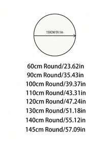 1pc Plain Round Polyester Tassel Tablecloth, Suitable For Wedding, Birthday Party, Outdoor, Study Room, Living Room And Dining Table Decor - Burgundy - View 2