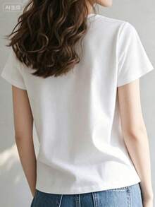 New 2026 Collection: Women's Cotton T-Shirt, Rock N Roll Band Design With Guitar Wings, Casual Wear For Daily Outings And Concerts, Home And Outdoor Use, Black And White Short Sleeve T-Shirt, Gift For Parties And Holidays - 白色 - 查看 4