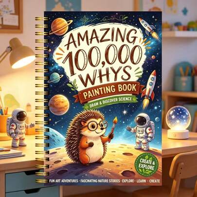 100,000 Whys Painting Book | A Painting Book That Asks Questions | Fun Knowledge + Creative Drawing | Learn While Drawing, Easily Gain Knowledge | Improve Focus And Imagination | Interactive Educational Essentials