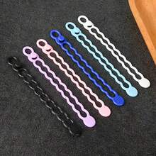 10 件套，数据线整理器，带尼龙带，硅胶线缆管理工具，充电线整理器，多功能耳机绕线带。 - 彩色 - 查看 6