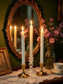2PCS/4PCS,Light Luxury European Style Long Candles, Scented Candles, Smokeless Soy Wax Candles, Suitable For Creating An Atmosphere, Candlelight Dinners, Meditation And Lighting, Great Gift Choice, Long Candles, 25 Cm (9.84 Inches) In Length, Suitable For Dining Rooms, Living Rooms, And Central Decoration - Smooth Long Rod - View 7