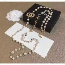 Fashion Light Luxury Jewelry Pearl Necklace For Women, Long Versatile Elegant Personalized Necklace - Guld - Visa 4