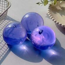 Juguete de apretar redondo de 6cm de malta, pelota de apretar de aceite de coco de rebote lento azul hecha a mano, adecuada para regalos de vacaciones, regalos divertidos y lindos, regalos de cumpleaños, regalos de Pascua, regalos de Halloween, regalos de Navidad, recuerdos de fiesta - Unitalla - Ver 4