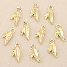 10pcs Gold & Silver Plated Heart Moon Leaf Pendants, For Jewelry Making, DIY Necklace Bracelet Earring Accessories - DIY Pendant - View 17