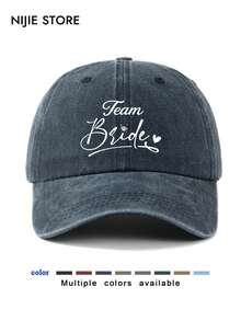 1pc "TEAM Bsilc" Printed Adjustable Baseball Cap, Washable, Suitable For Daily Wear, Outdoor Travel And Gifting,Beach,Festival - Multicolor - View 5