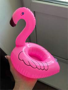 Pequeño estante para bebidas con flamenco, estante inflable para bebidas de bañera de hidromasaje con parche de reparación, mini estante flotante para bebidas con flamenco, estante para bebidas de piscina - flamencos - Ver 2