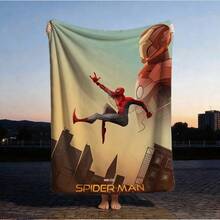 1pc Cartoon Character Printed Blanket,Superhero Movie Print Blanket,Retro Cartoon Style Throw Blanket,Cartoon Character Printed Blanket,All-Season Universal Nap Blanket,Character Home Decor Blanket,Modern Fashion Gift Suitable For Home Bedroom Bed Sofa Office Lunch Break Cover Picnic Blanket - Nhiều màu - Xem 1