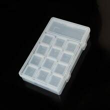 14PCS/17PCS/29PCS Large Capacity Detachable Storage Box, Portable Makeup Organizer Box For Nail Accessories, Rhinestones, Jewelry Parts And Decorations - Clear - View 10