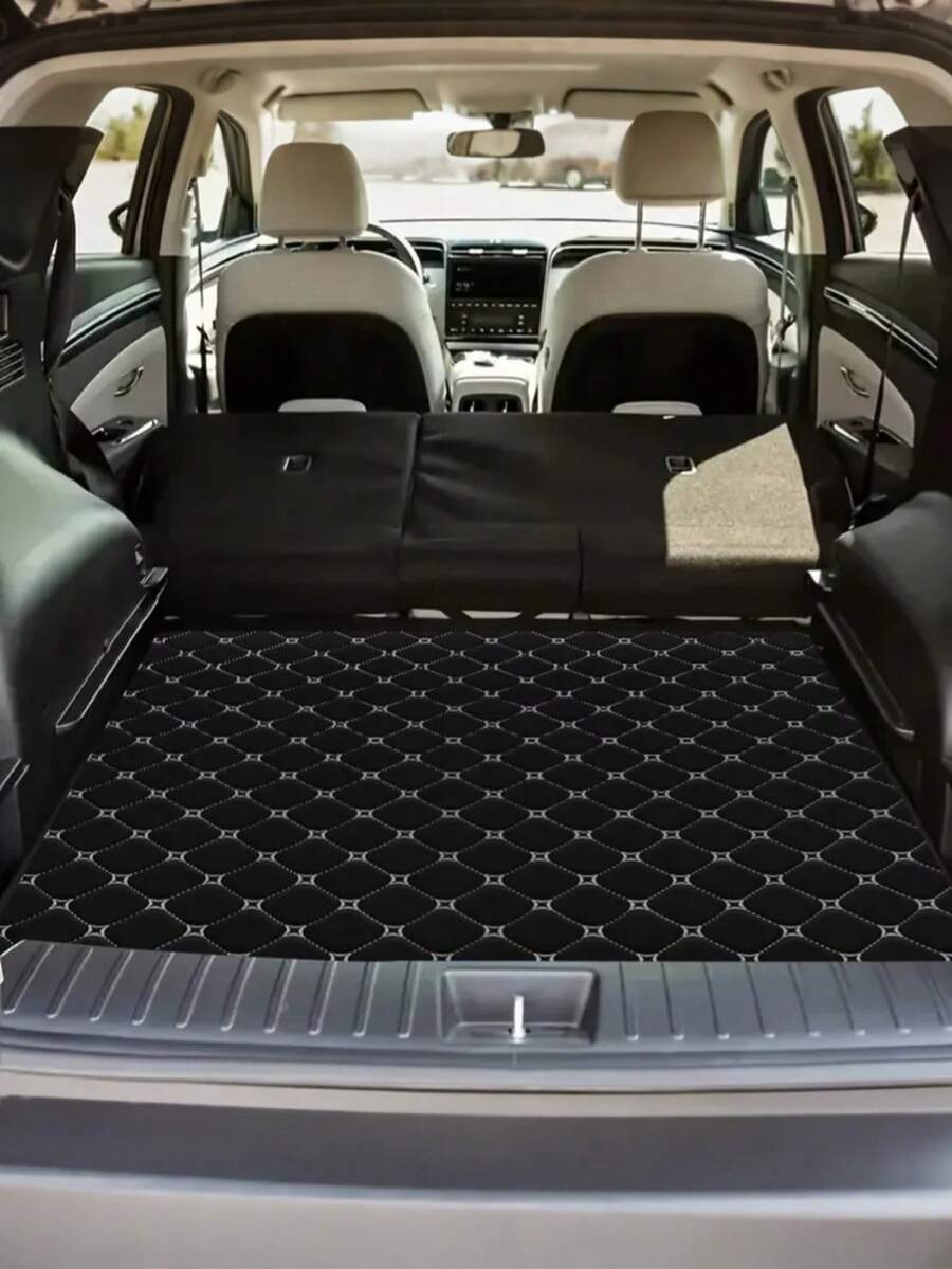 1 pieza Alfombra de maletero de coche a rayas de colores - Protector de maletero, Alfombra multifuncional, Accesorio de lujo para el interior del automóvil