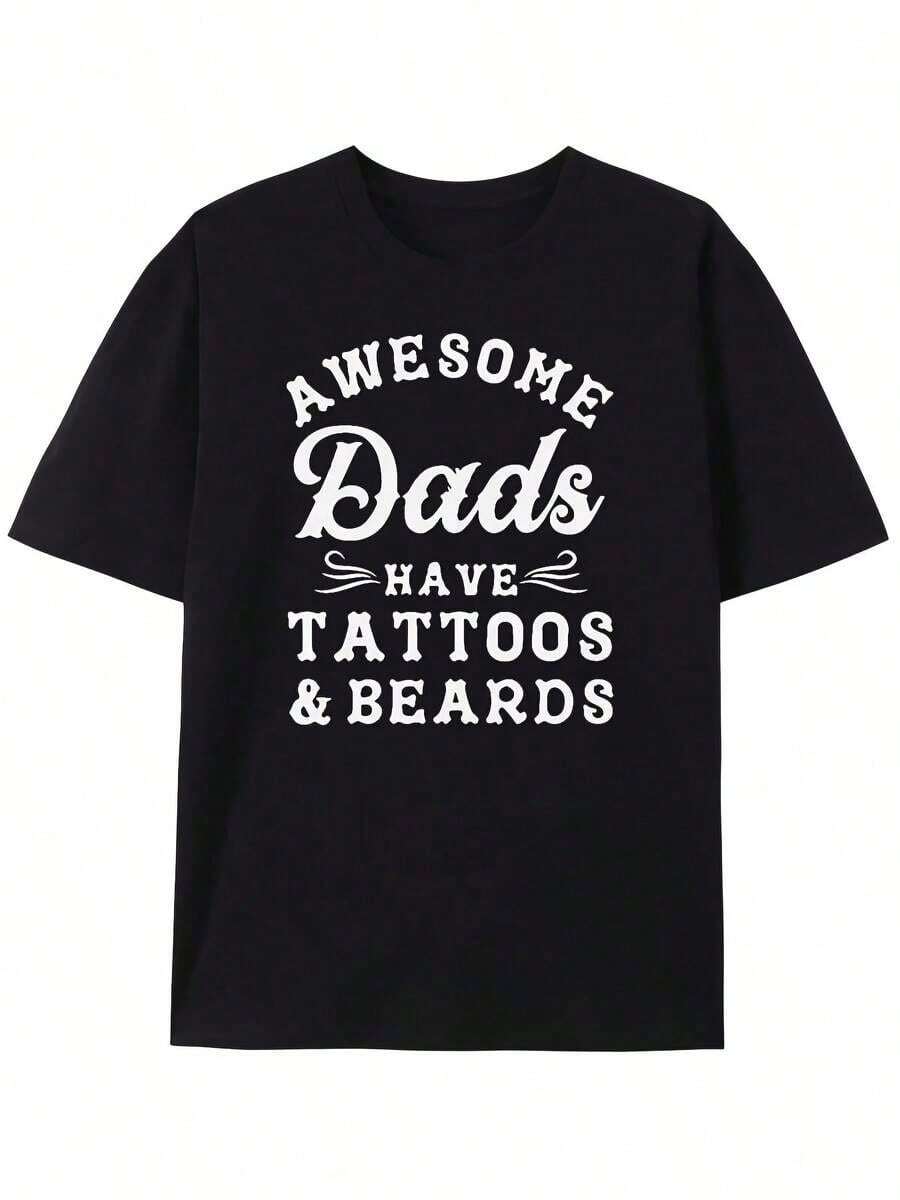 Funny T-Shirts For Dad | Men's Dad T-Shirts For Fathers, Cool Men's T-Shirts For Father's Day, Humorous Men's T-Shirt For All Seasons, Crew Neck, Short Sleeve, Soft And Breathable, Machine Washable - Black - View 1