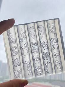 1件天使翅膀、芭蕾舞鞋、蝴蝶结丝带装饰优雅3D美甲硅胶模具 - 無色 - 查看 9