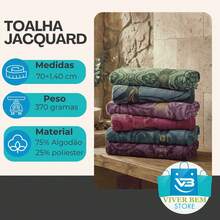 Large Soft Cotton Bath Towel With Luxury Print, 70*1.40 Cm - 紫色 - 查看 4