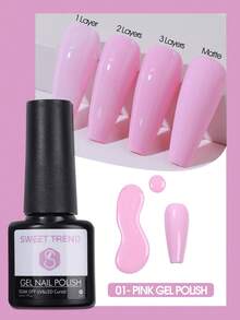 5ml Nude Pink Gel Nail Polish Set Long Lasting Soak Off UV LED Gel Polish Pink Glitter Brown Colors Gel Nail Polish Manicure DIY Home Nail Art Beauty Supplies For Spring Summer Daily Nail Design - Multicolor - View 7
