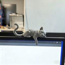 Slouchy Sleeping Cat Ornament Display Hanging Edge Decoration Display Companion Workstation Desktop Desk Home - A - View 5