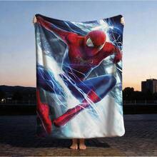 1pc S-Pider-Man Print Blanket,Retro Cartoon Style Throw Blanket,Cartoon Character Printed Blanket,All-Season Universal Nap Blanket,Character Home Decor Blanket,Modern Fashion Gift Suitable For Home Bedroom Bed Sofa Office Lunch Break Cover Picnic Blanket - Nhiều màu - Xem 2