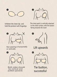 1 Pair Women's Silicone Bra, Ultra-Thin Adhesive Bra, Strapless Silicone Bra, Women's Silicone Push-Up Bra Pads, Style, Wedding Bra, Nipple Covers, Breathable Waterproof Bra, Strapless Bra - Ultra-thin C-1PC - View 5