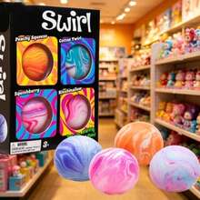 Cats Squishy, 4 Pack Sugar Ball Designs, Anxiety Relief Squeeze For Sensory Play, Sensory Fidget, Slow Rising Squishy Stress Balls - Multicolor - View 3