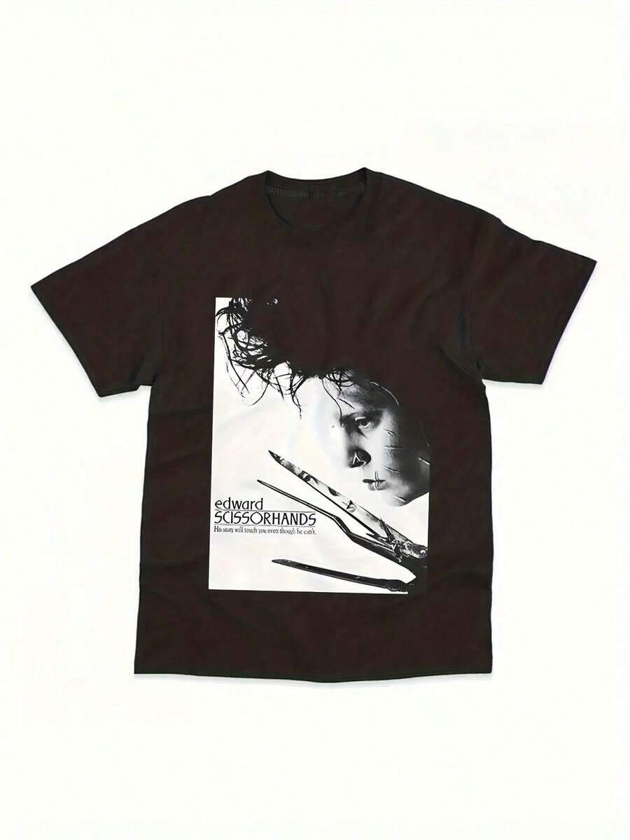 1 Piece Women's Retro Rockabilly Graphic T-Shirt - Vintage Inspired Casual Sport T-Shirt With Bold "Rockabilly Rebel" Print, Soft And Stretchy Fabric, All Seasons Crew Neck Short Sleeve Top, Great For Casual Outfits, Soft Ladies T-Shirts. - 黑色 - 查看 1