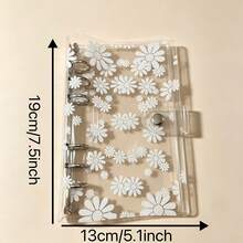 1个A6尺寸透明PVC花纹活页夹,6孔设计,方便整理笔记和财务文件,经久耐用,时尚美观,适合学生和上班族,是返校季的理想礼物。 - A - 查看 4