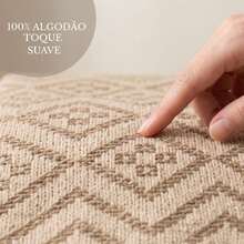 Premium Oasis Double Sofa Throw With Fringe And Super Comfortable Geometric Texture - 2.40x1.80m - Sand - View 2