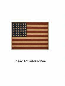 1pc Frameless Vintage American Flag Independence Day Art Print, Patriotic Wall Decor For Bedroom, Dorm, Back To School, Funky Posters, Room Decor Gift - American Flag - View 11