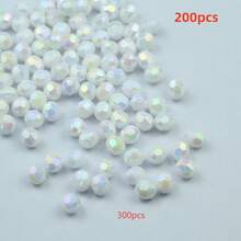 100-500pcs Acrylic Shiny Faceted Corner Beads - DIY Handmade Beading, Suitable For Jewelry Making, Handicrafts, Translucent Material - Faceted Beads - View 17