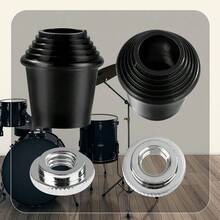 2 Packs Drum Spur Feet, Drum Legs Threaded Rubber Foot With Lock Nuts For Drum - Multicolor - View 5