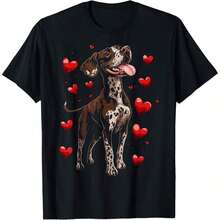1 Piece Cottage Core T-Shirt With Poodle Dog Playing Guitar Design, All Seasons, 100% Cotton, Single Side Print, Round Neck, Short Sleeve, Unisex, Base Layer, 180g, 100% Cotton. - 顏色 3 - 查看 7