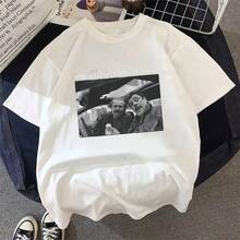 One Small Beer After Another - Comedy Memes And Movies - One Battle After Another - Retro Anime Unisex Cartoon Print T-Shirt - Loose-Fitting Summer Casual T-Shirt - 白色 - 查看 1
